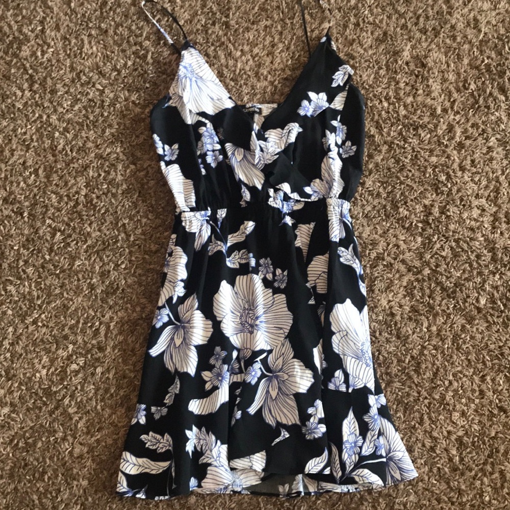 Floral Ruffle Wrap Cami Dress